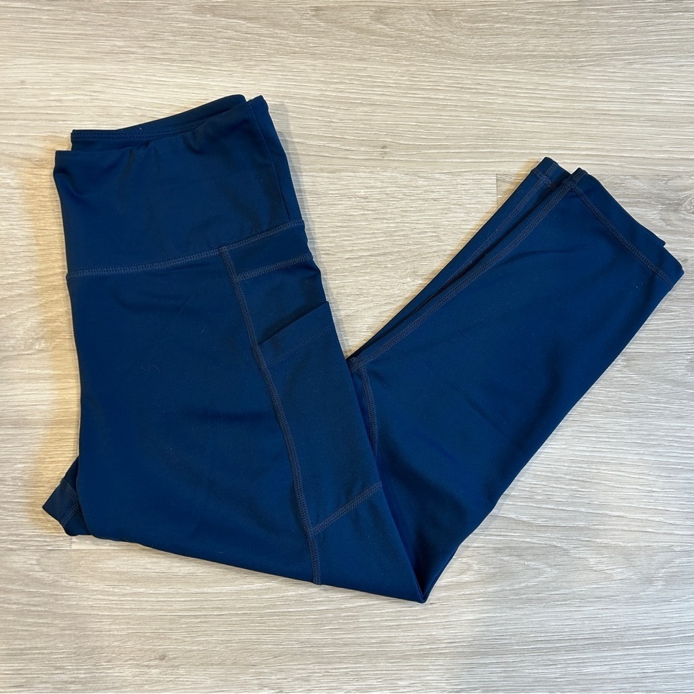 Zyia Active Women's Blue Cropped Legging with Pocket - 6-8.